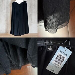 NWT Torrid Insider Collection Multilayered Black Maxi Skirt 3